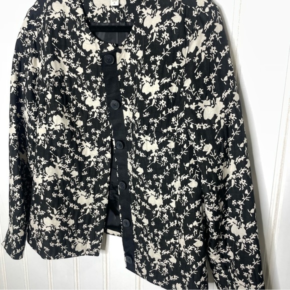 Coldwater Creek Black & White Floral Jacket - Picture 6 of 7